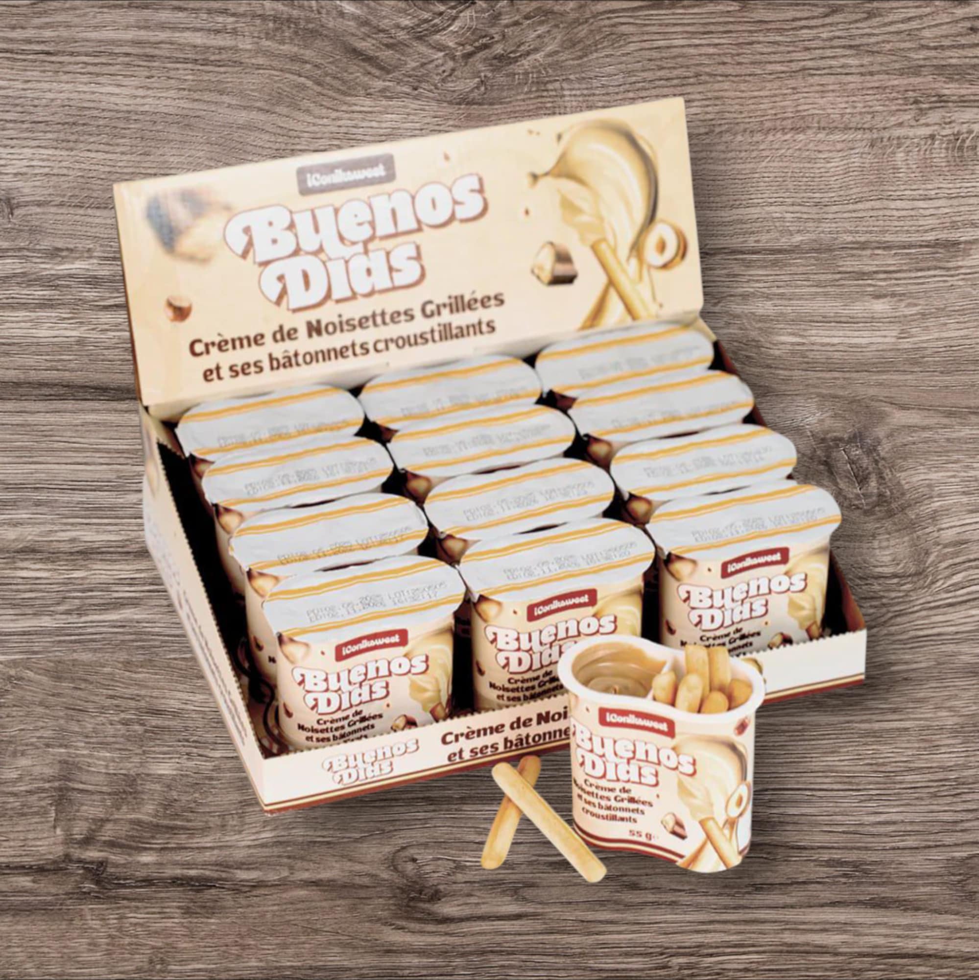 iConiksweet - Buenos Dias - Crème de noisettes grillés et des bâtonnets croustillants