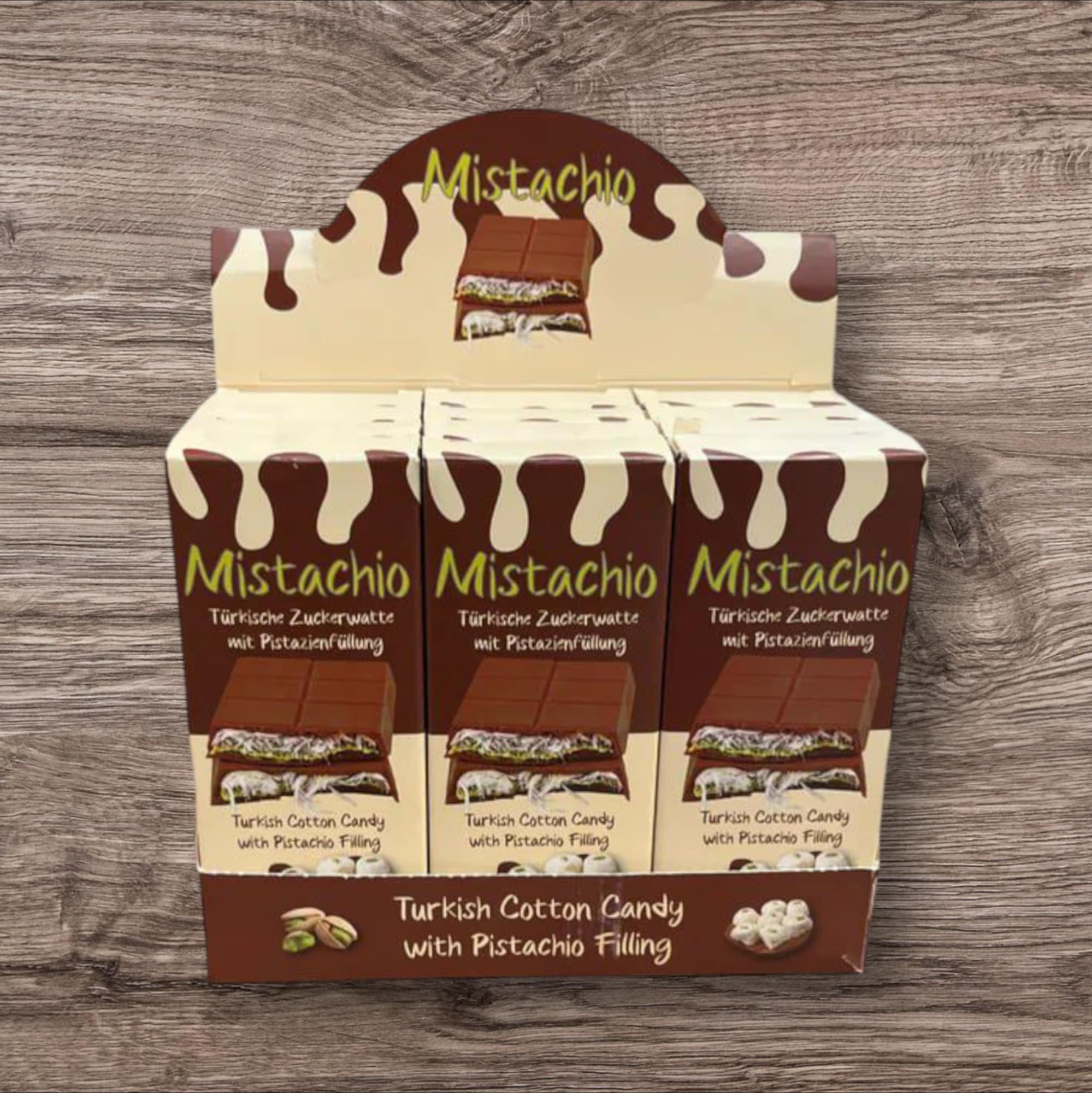 Mistachio Tablette Angel Hair - Tablette Chocolat au Lait Pistache et Barbe à Papa